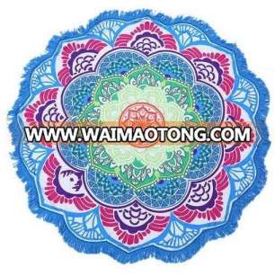 Customized Polyester Round Beach Towel Beach Sitting Mats Yoga Mat Wall Hanging Ornaments