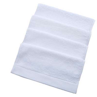 Factory supply in stock white 100% cotton  hand towel