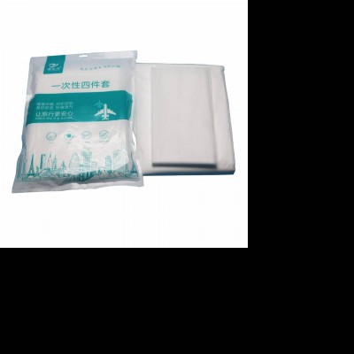 Clean Hotel Disposable Non-woven Biodegradable Bed Sheets Bedding Set